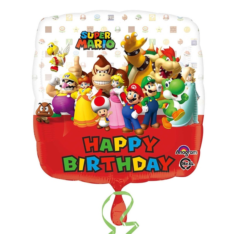 18" FOIL - HAPPY BIRTHDAY - SUPER MARIO BROS