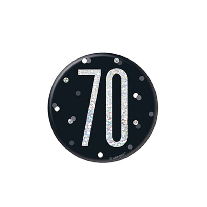 BADGE - 70th - BLACK