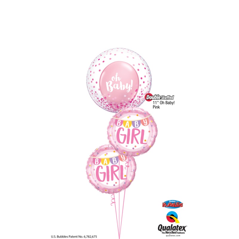 BALLOON BOUQUET - OH, BABY! PINK CONFETTI