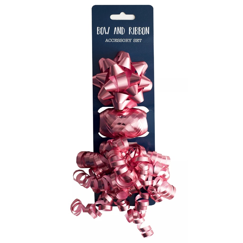 BOW & RIBBON SET - PINK