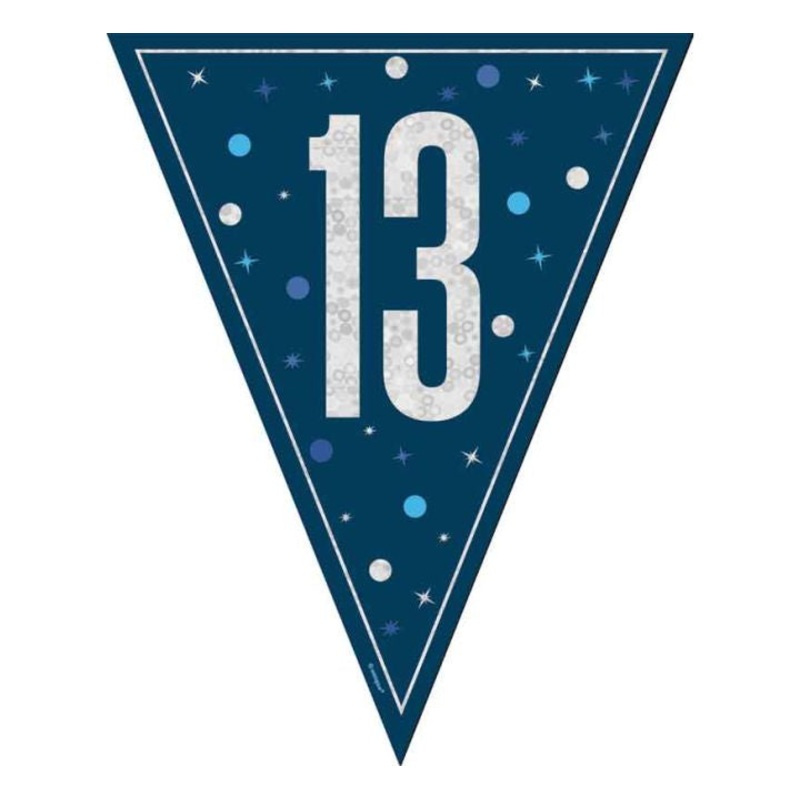 BUNTING - 13th - BLUE GLITZ