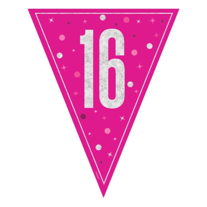 BUNTING - 16th - PINK GLITZ