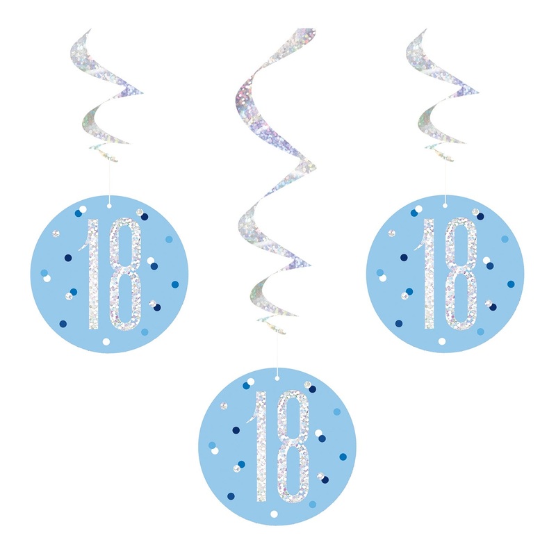 SWIRL DECORATIONS - 18th - BLUE