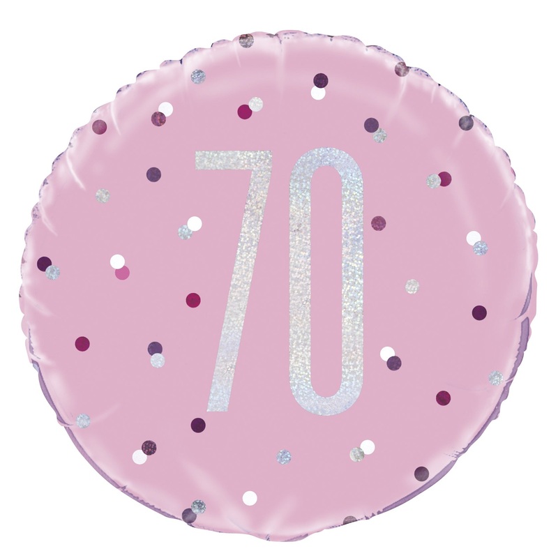 18" FOIL - 70th - PINK