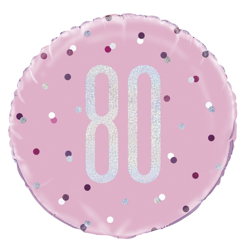 18" FOIL - 80th - PINK