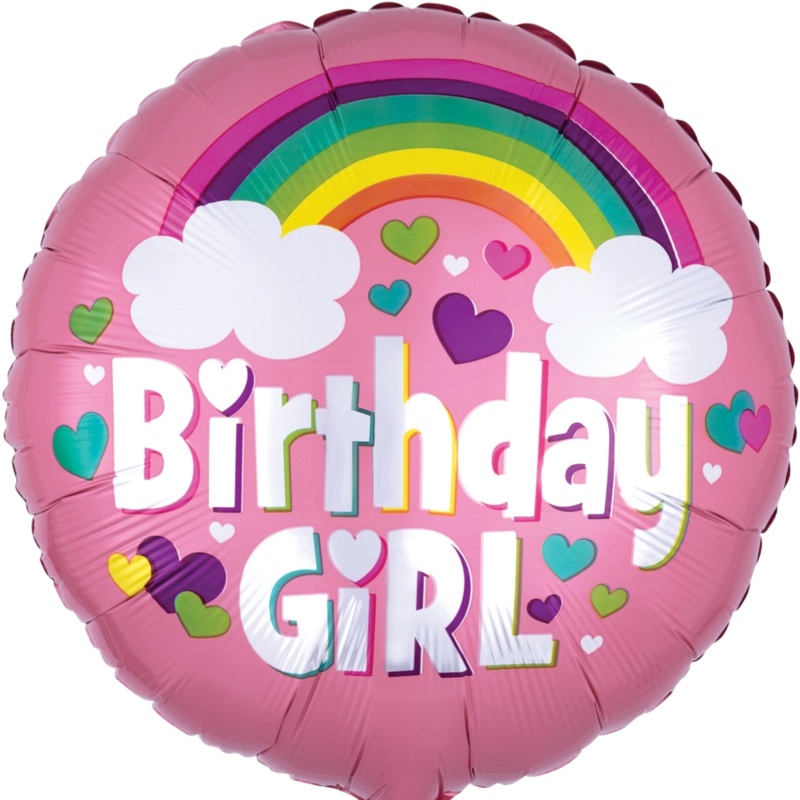 18" FOIL - BIRTHDAY GIRL - RAINBOW FUN