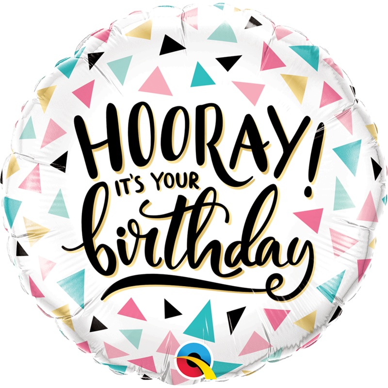 18" FOIL - HAPPY BIRTHDAY - HOORAY