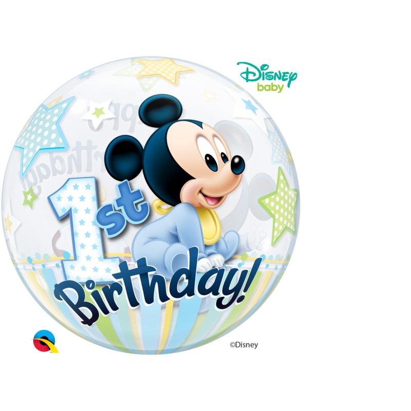 22" BUBBLE - 1ST BIRTHDAY - MICKEY MOUSE