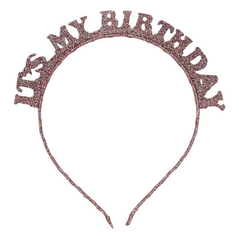 HEADBAND - IT'S MY BIRTHDAY - ROSE GOLD GLITTER