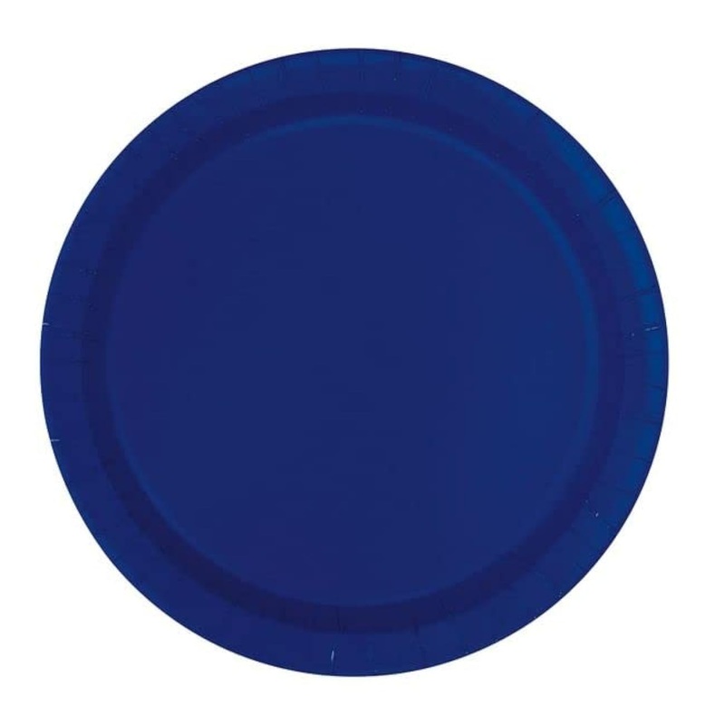 PAPER PLATES - NAVY BLUE - PACK OF 16