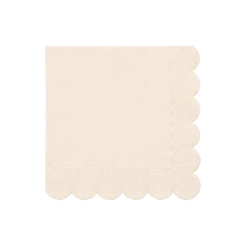 Large Cream Paper Napkins