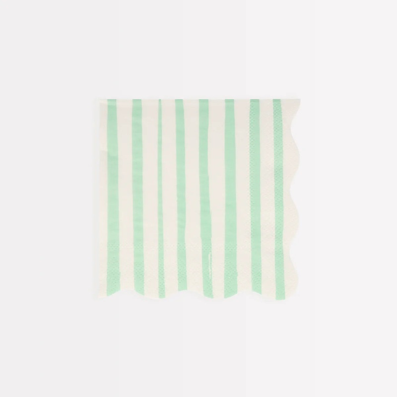 Mint Stripe Small Napkin