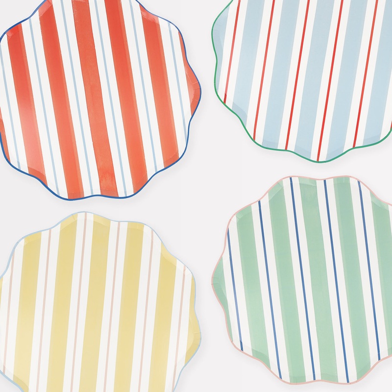 Preppy Stripe Dinner Plates