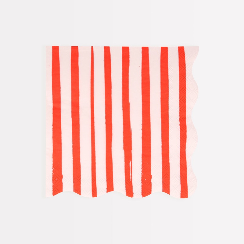 Red Stripe Large Napkins