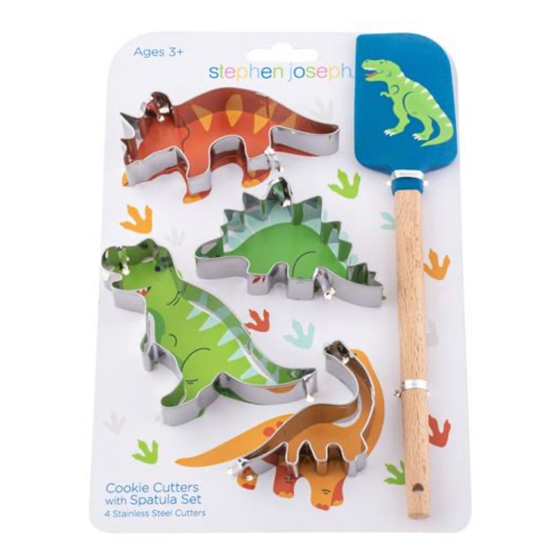 Dinosaur Cookie Cutters with Spatula Set