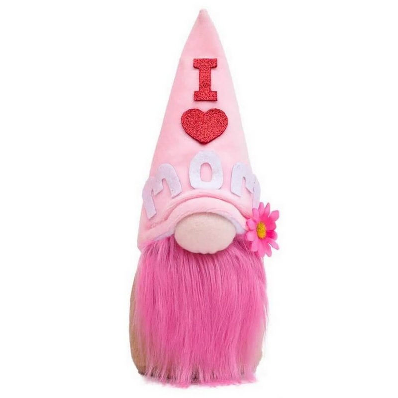 'I Love Mom' Pink Gnome Mother's Day Gift