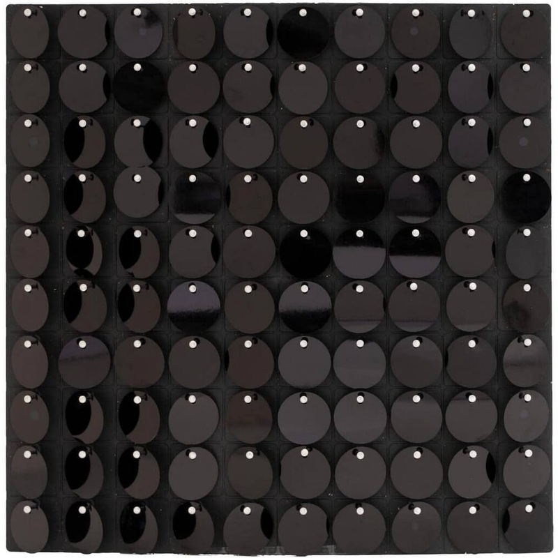 Shimmer Sequin Wall Panel - Round Black