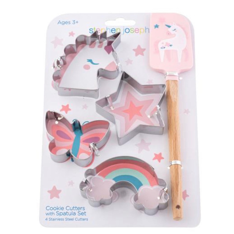 Unicorn Cookie Cutters with Spatula Set