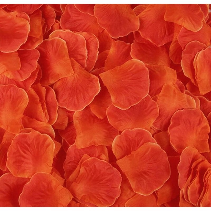 Artificial Gradient Orange Silk Rose Petals