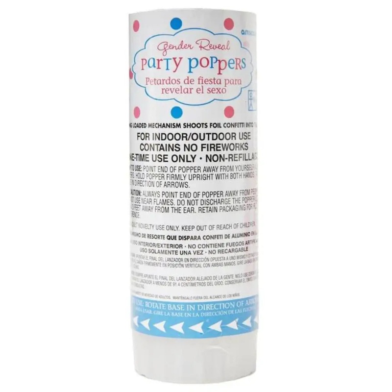 Blue Boy Gender Reveal Confetti Popper