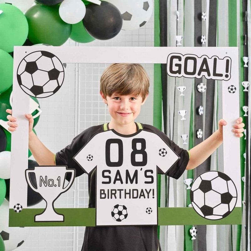 Customisable Kick Off Party Football Photo Booth Frame