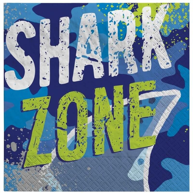 Shark Zone Beverage Napkins 16pk