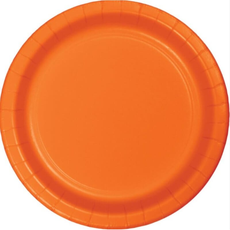 Sunkissed Orange Lunch Plates 18cm 24pk