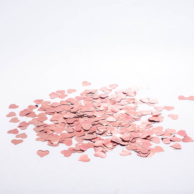 1.5cm Rose Gold Foil Heart Confetti Table Scatters