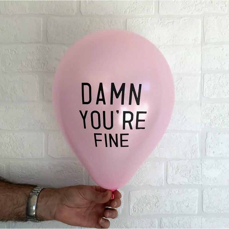 10-inch 'Damn You're Fine' Latex Balloons 10pk