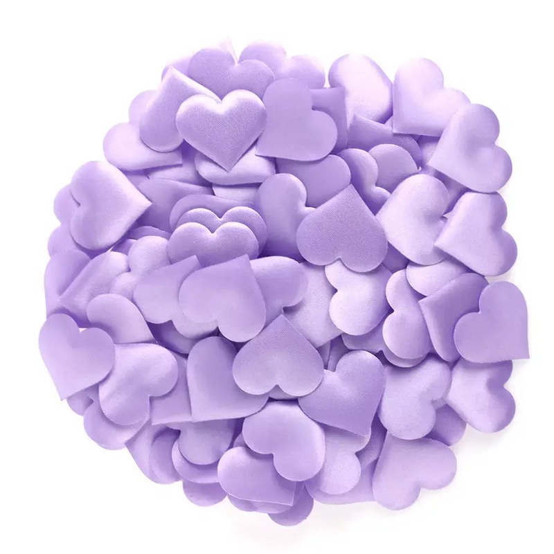 Heart FABRIC Confetti Table Scatters - Lilac
