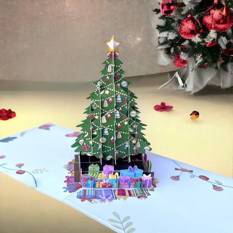 Winter Christmas Tree 3D Pop Up Card