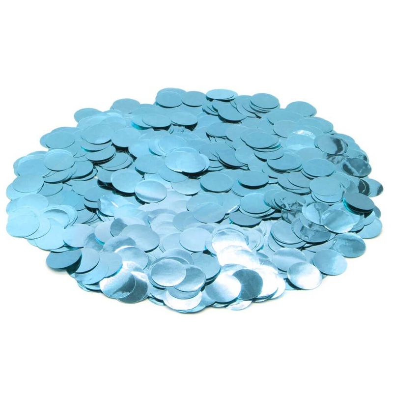1.5cm Round Light Blue Foil Confetti