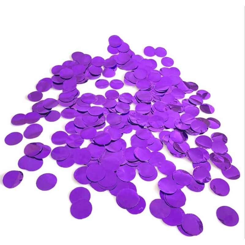 1.5cm Round Purple Foil Confetti