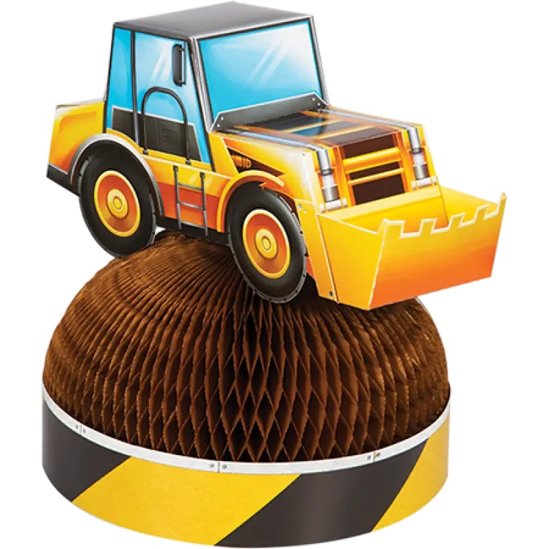 Big Dig Construction Honeycomb Centrepiece