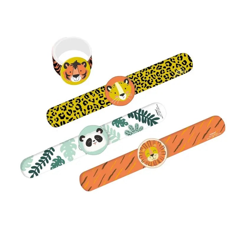 Get Wild Jungle Animal Slap Bracelets 4pk
