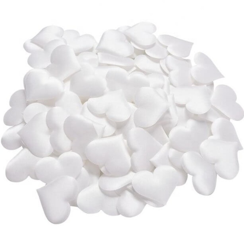 Heart FABRIC Confetti Table Scatters - Off White