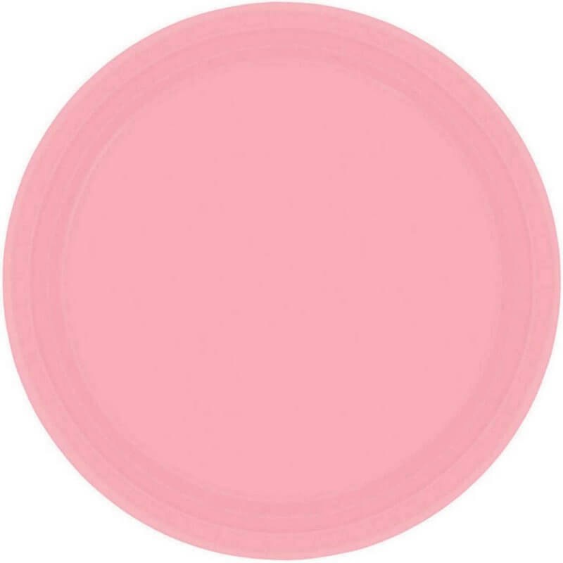 Round Paper Plates 23cm - New Pink