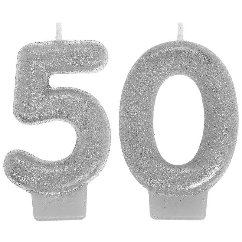 Sparkling Celebration Numeral Candles 50th Birthday