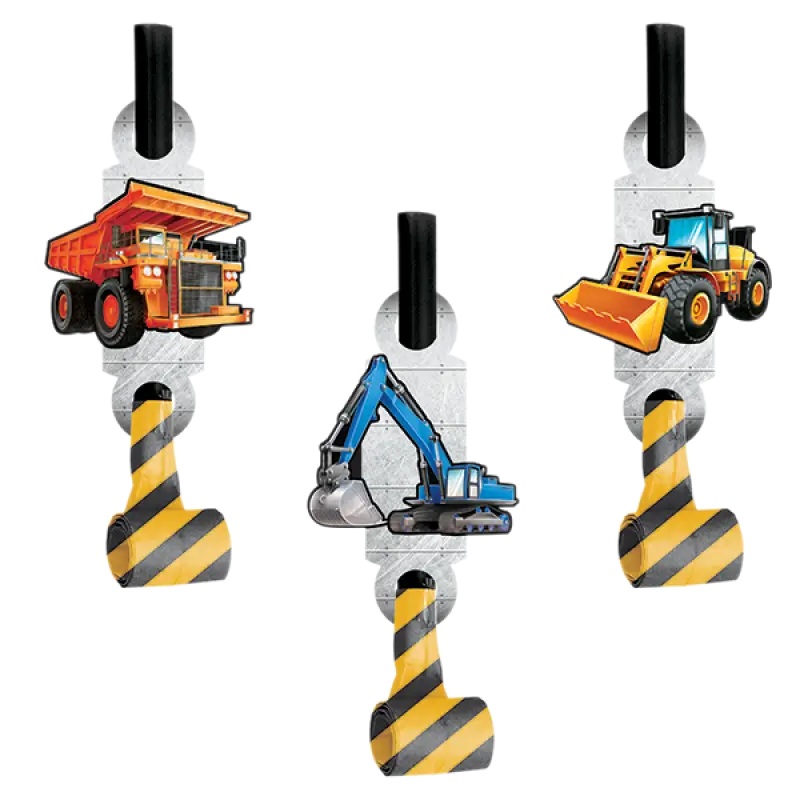 Big Dig Construction Blowouts & Medallions 8pk