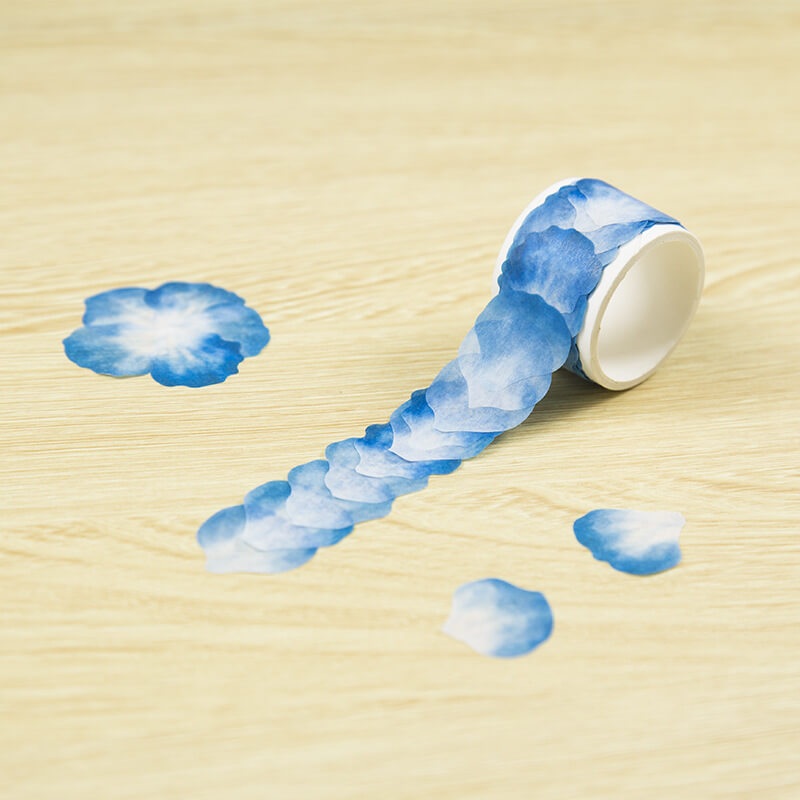Blue Plum Blossom Flower Petal Washi Tape Sticker 200 Roll
