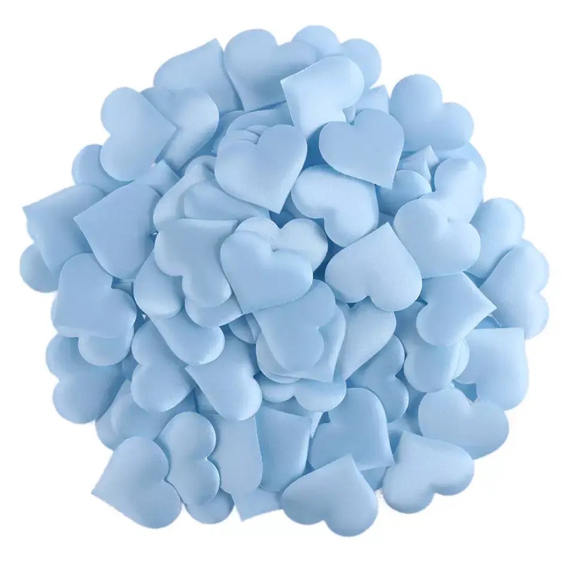 Heart FABRIC Confetti Table Scatters - Baby Blue