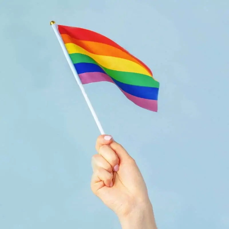 Rainbow Striped Handwaver Flag