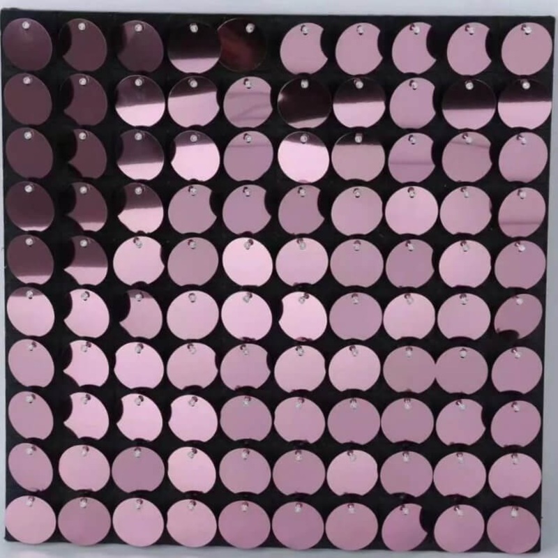 Shimmer Sequin Wall Panel - Round Pink