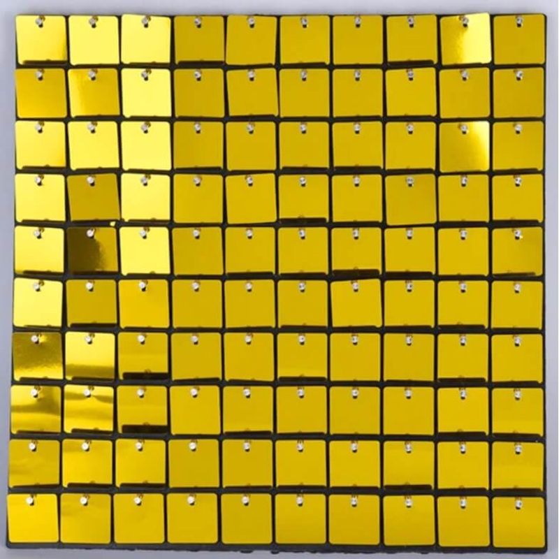 Shimmer Sequin Wall Panel - Square Gold