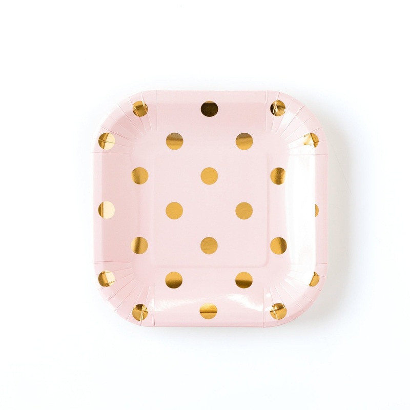 Blush Polka Dot 7" Plates
