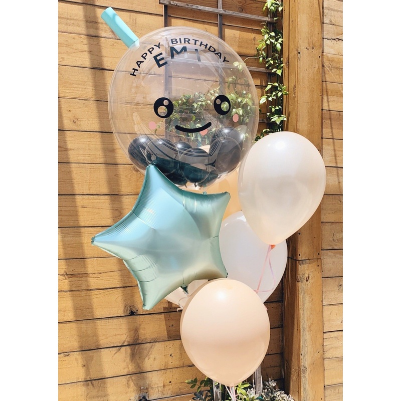 Boba Balloongram in Peach Green Tea