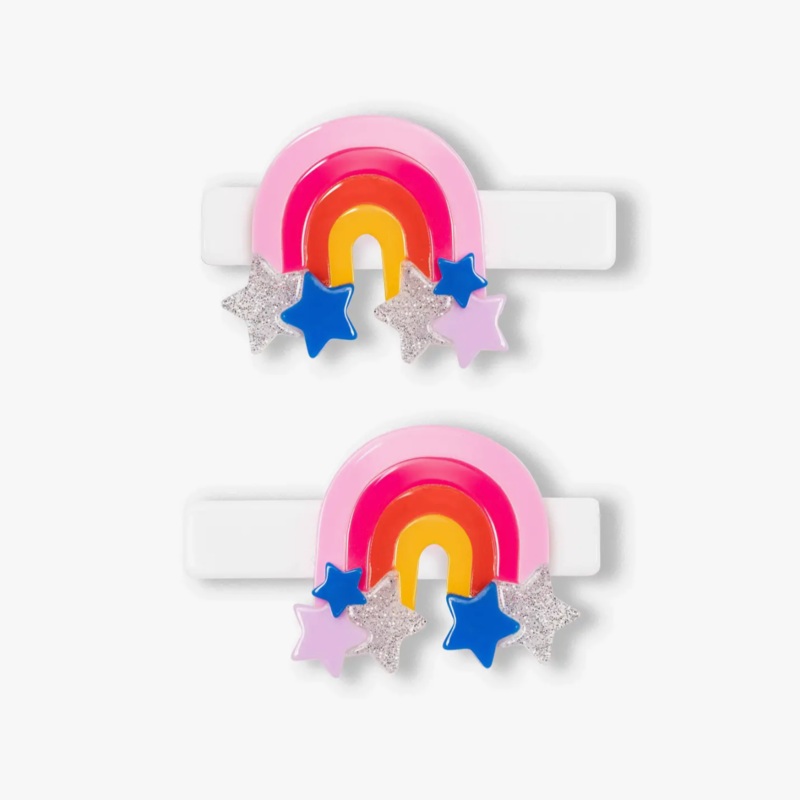 Bright Rainbow Hair Clips