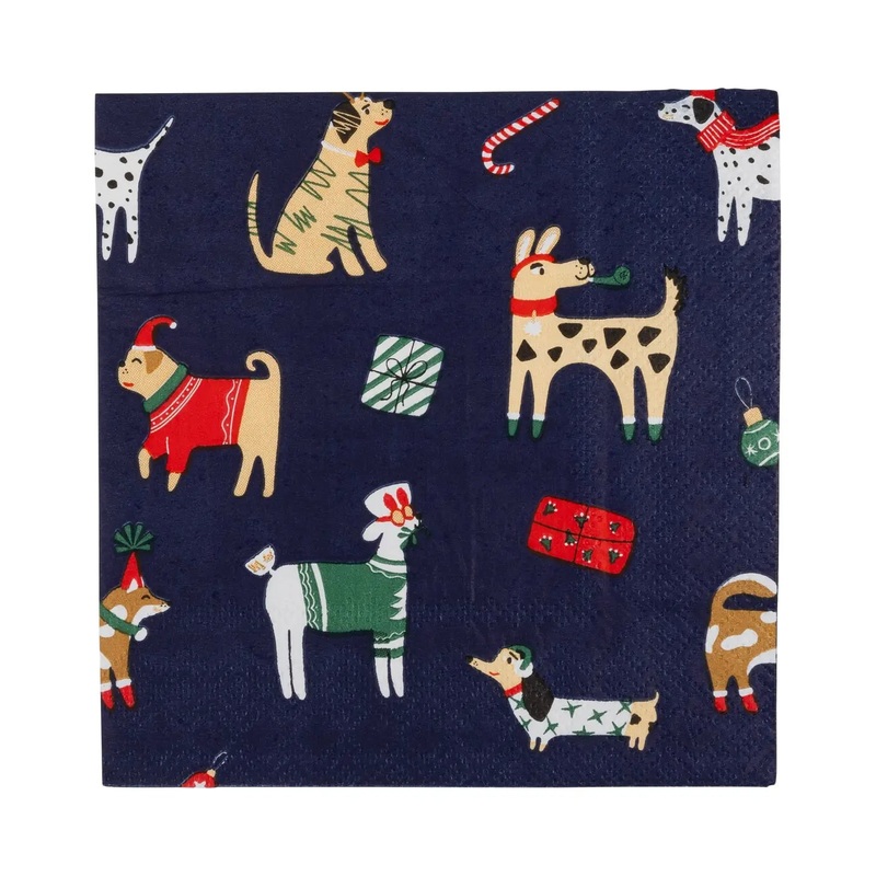 Christmas Dogs Cocktail Napkins