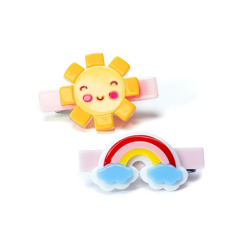 Sunshine and Rainbow Hair Clips
