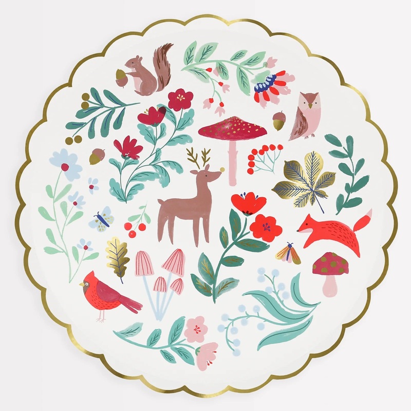 Winter Woodland Plates